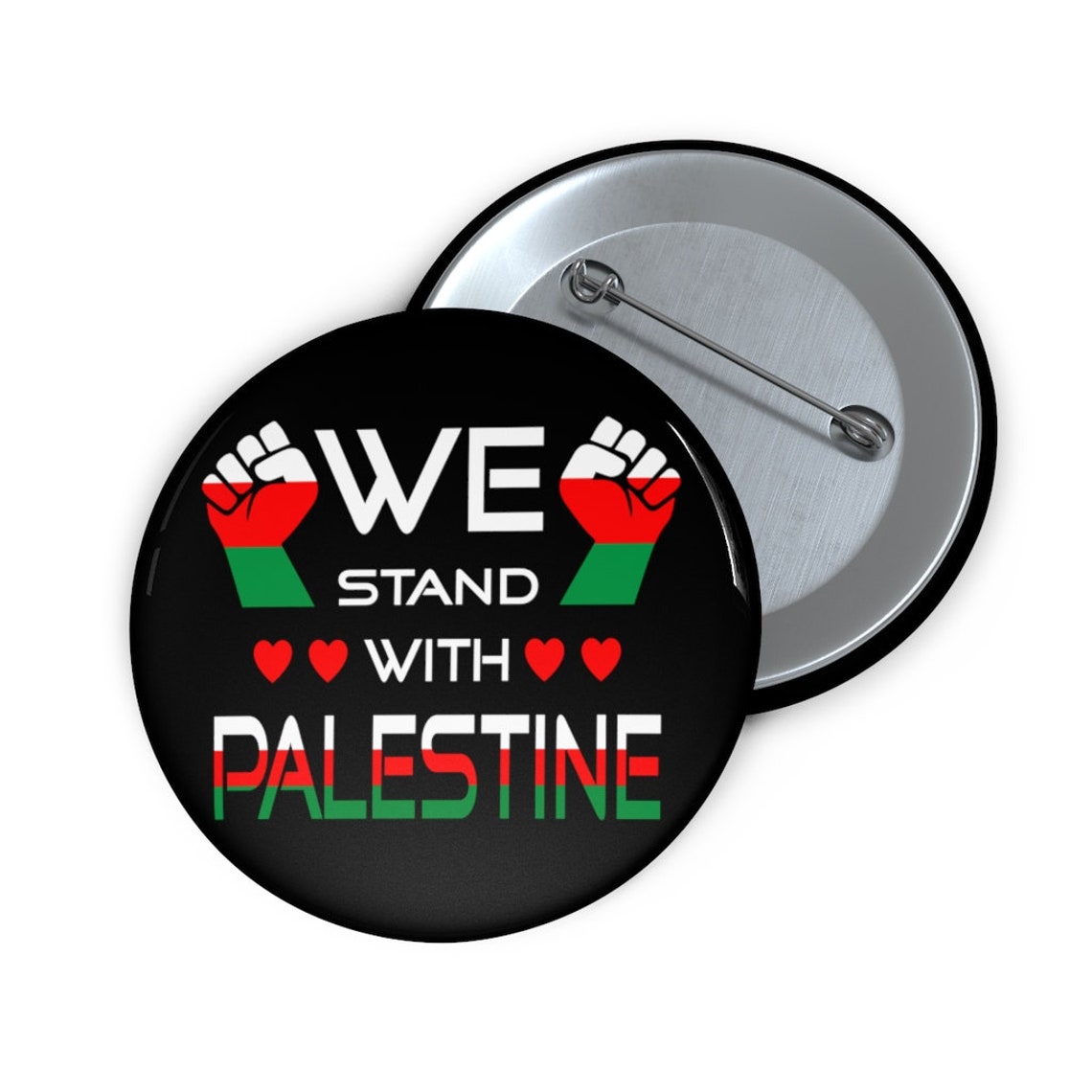 We Stand With Palestine Support Palestine Gaza Pin Buttons Etsy