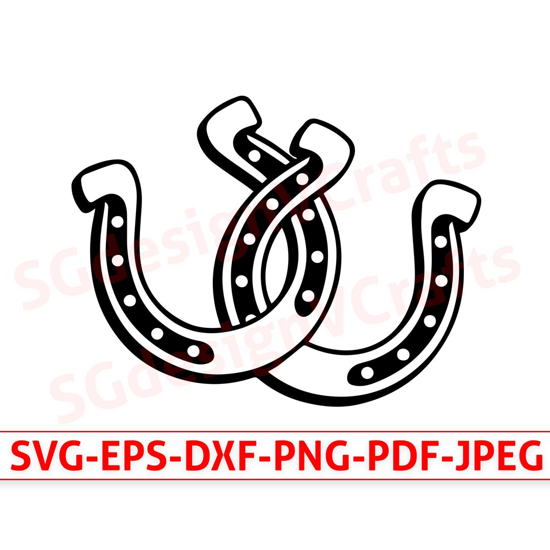 Horseshoe Svg,double Horseshoe Svg,svg, PNG, EPS, Dxf, Jpg Digital