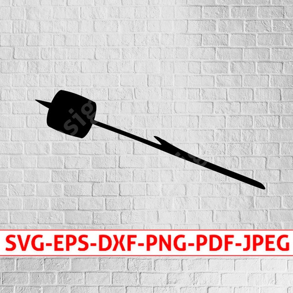 Marshmallow on a Stick Png Etsy