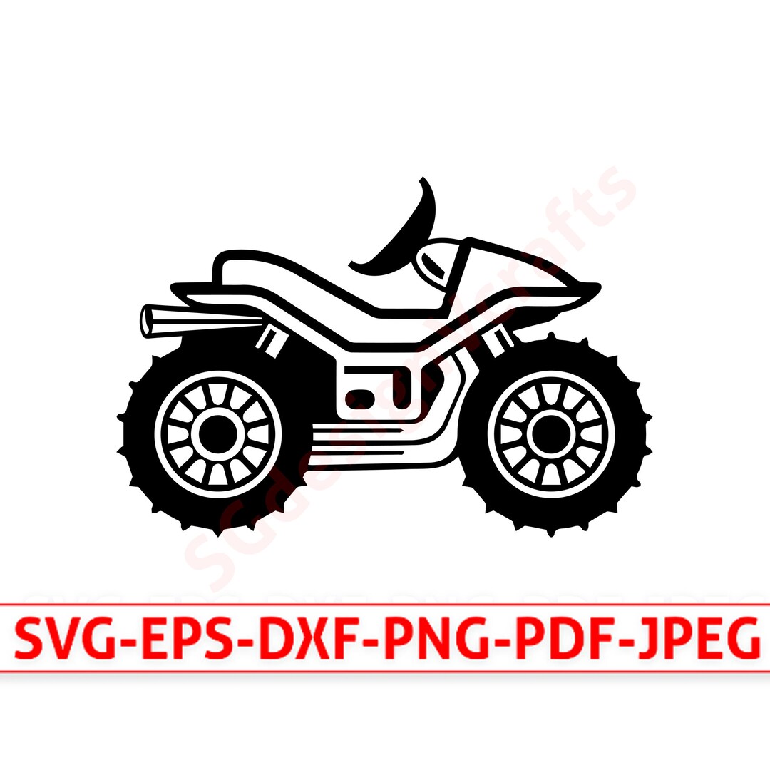 ATV SVG, Atv Cut File, Atv 4 Wheeler Svg, Motocross Clip Art, Quad Svg