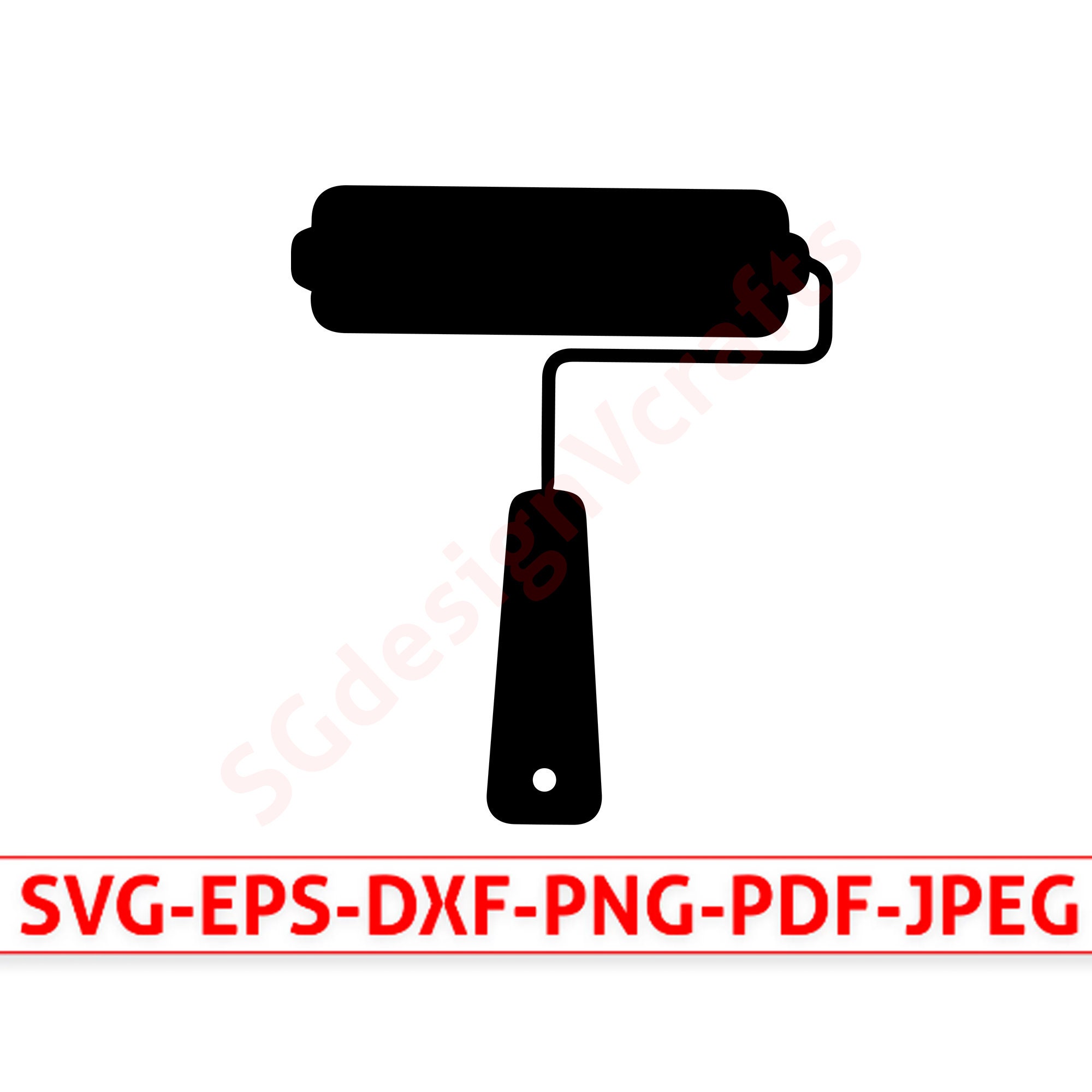 Paint Roller SVG, Paint Roller Vector, Painter Brush Clipart, Paint Roller DXF, Paint Roller PNG
