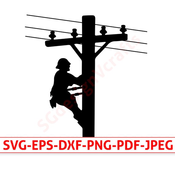 Lineman SVG #2, Lİneman Electrician Slihouette, Lineman Electrician Png,  Lineworker Cut File, Lineman Clipart, Lineman svg Instant Dowland
