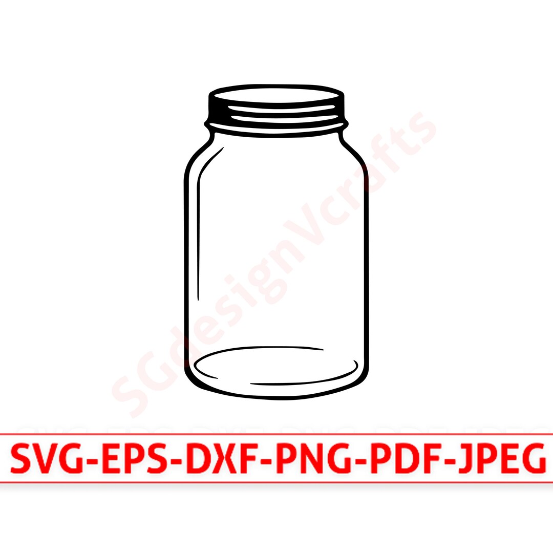 Mason Jar SVG, Ball Jar SVG, Blank Mason Jar, Rustic Farm Design, Mason