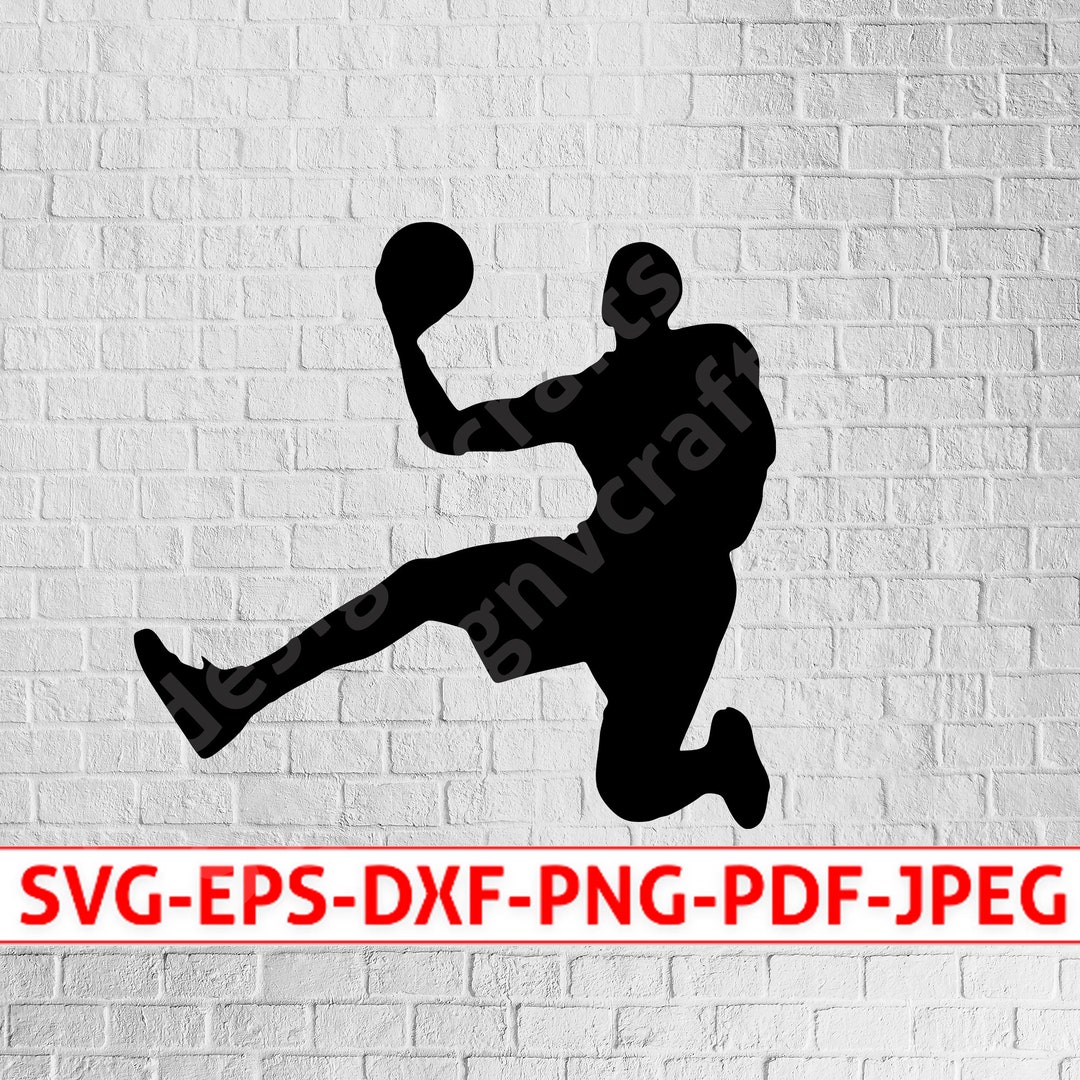 Basketball Player SVG, Baskteball Playing CLİPART, Basketball Dunk SVG
