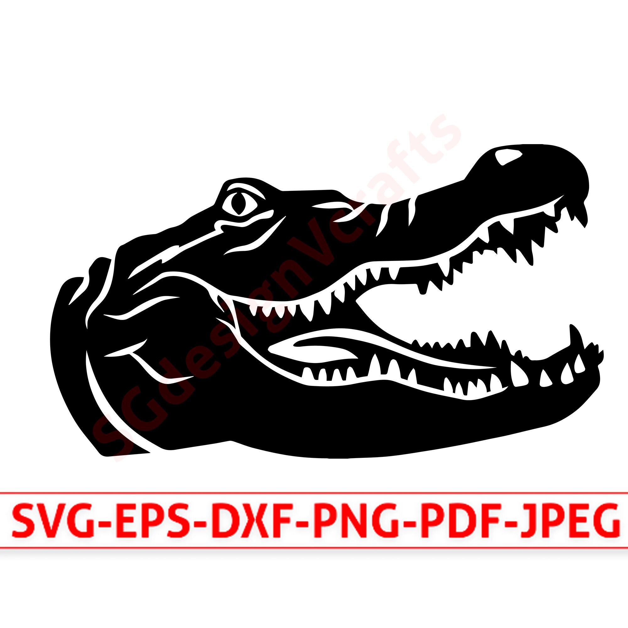 Animal 22SVG Alligator Head SVG Crocodile Head SVG - Etsy
