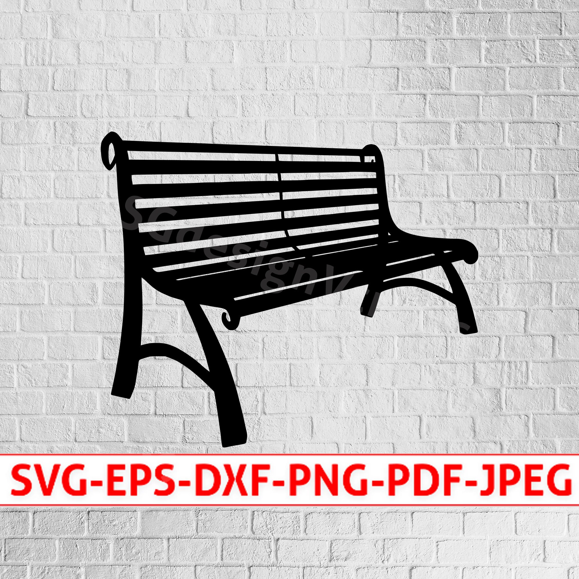 Bench SVG Park Bench PNG Bench Silhouette Park Bench Etsy Singapore
