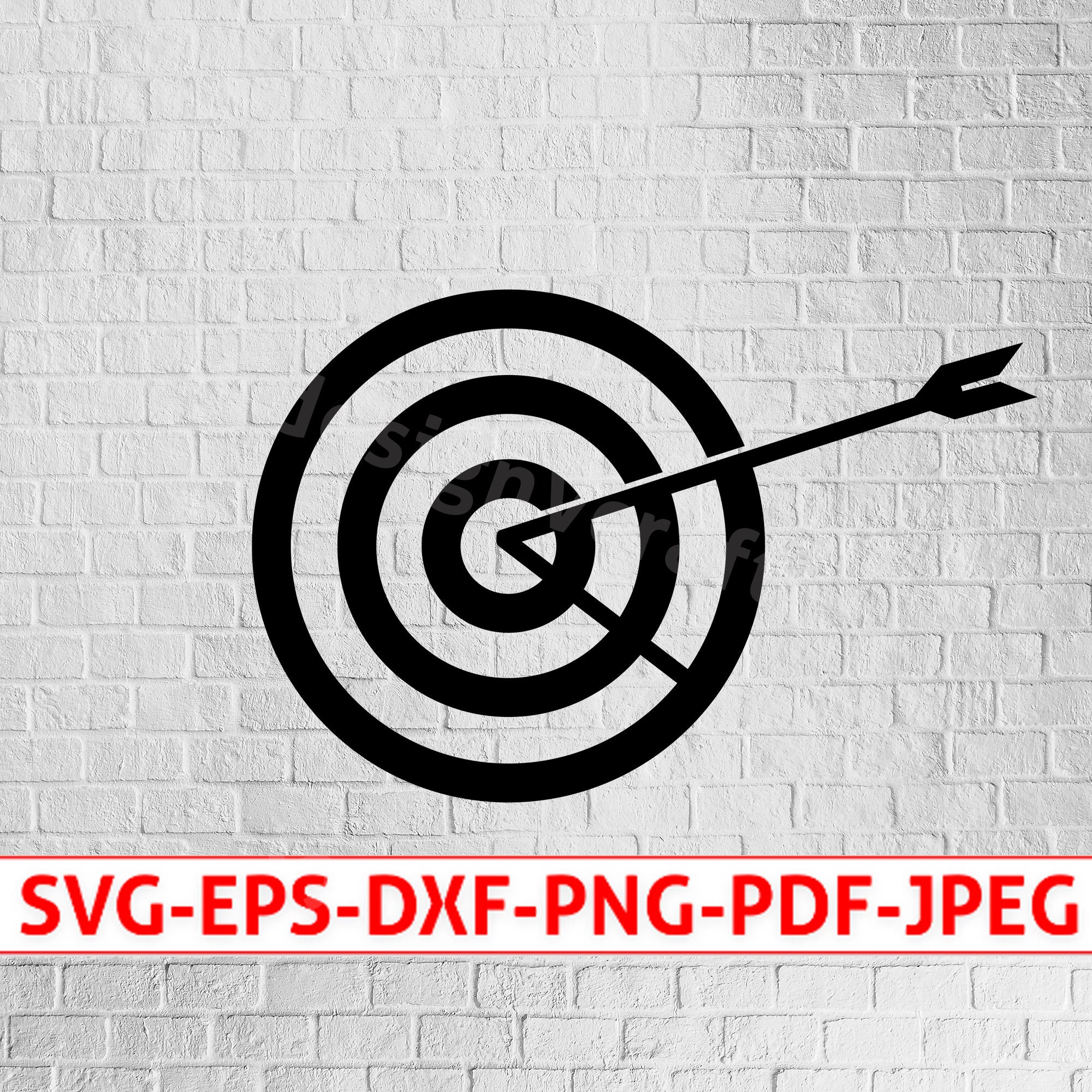 Target Board SVG Target Bullseye SVG Arrow Stuck Target Etsy