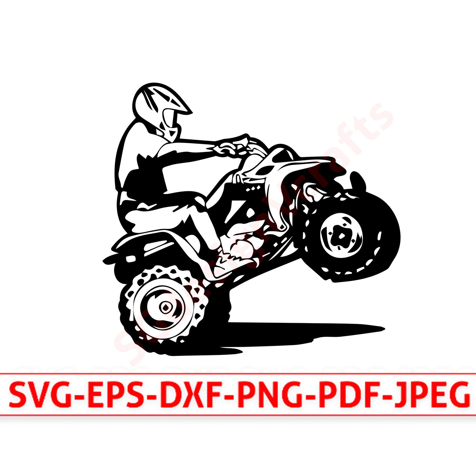 ATV 2SVG, Atv Cut File, Atv 4 Wheeler Svg, Motocross Clip Art, Quad Svg