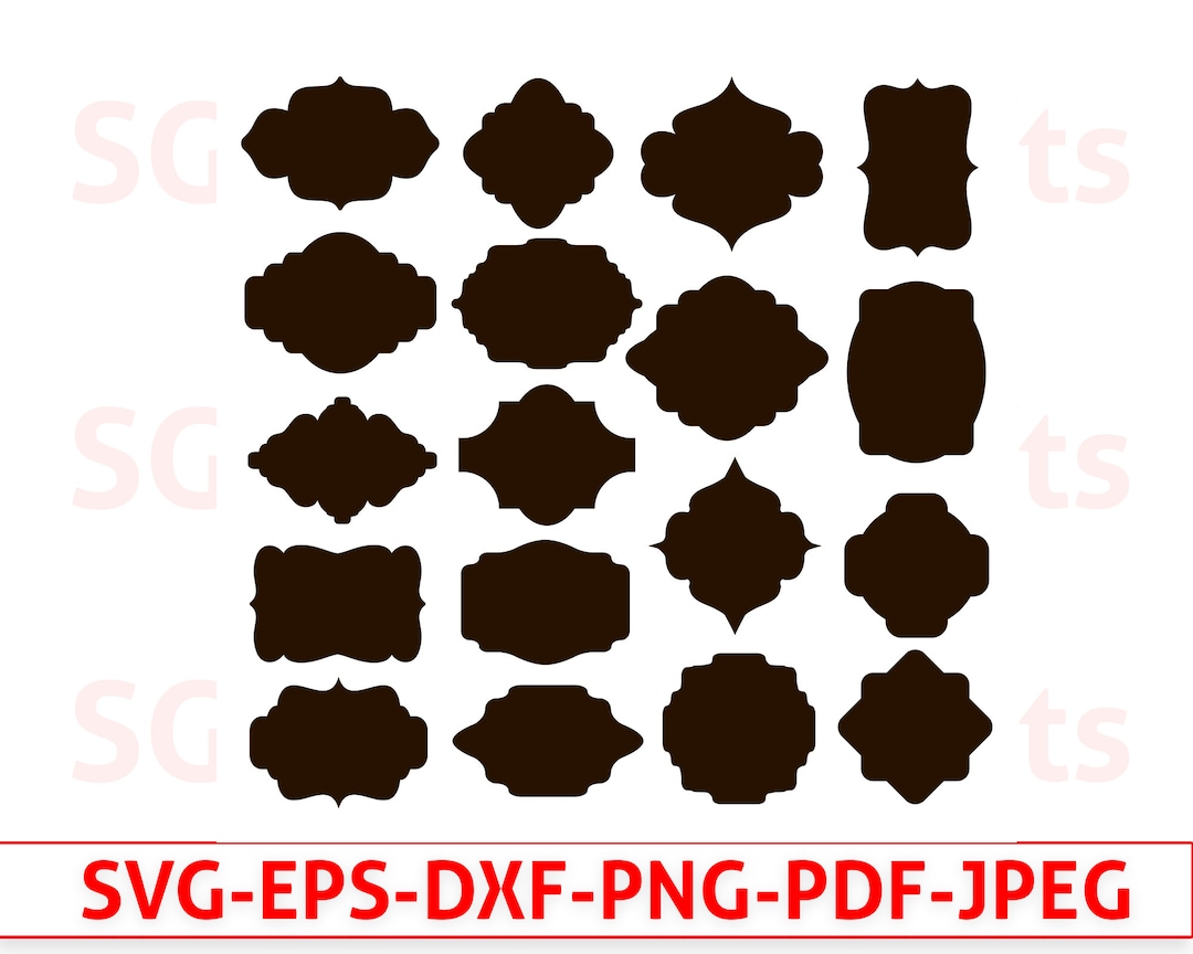 Decorative Frames SVG Filesframe Outlineframe Svgshapes - Etsy