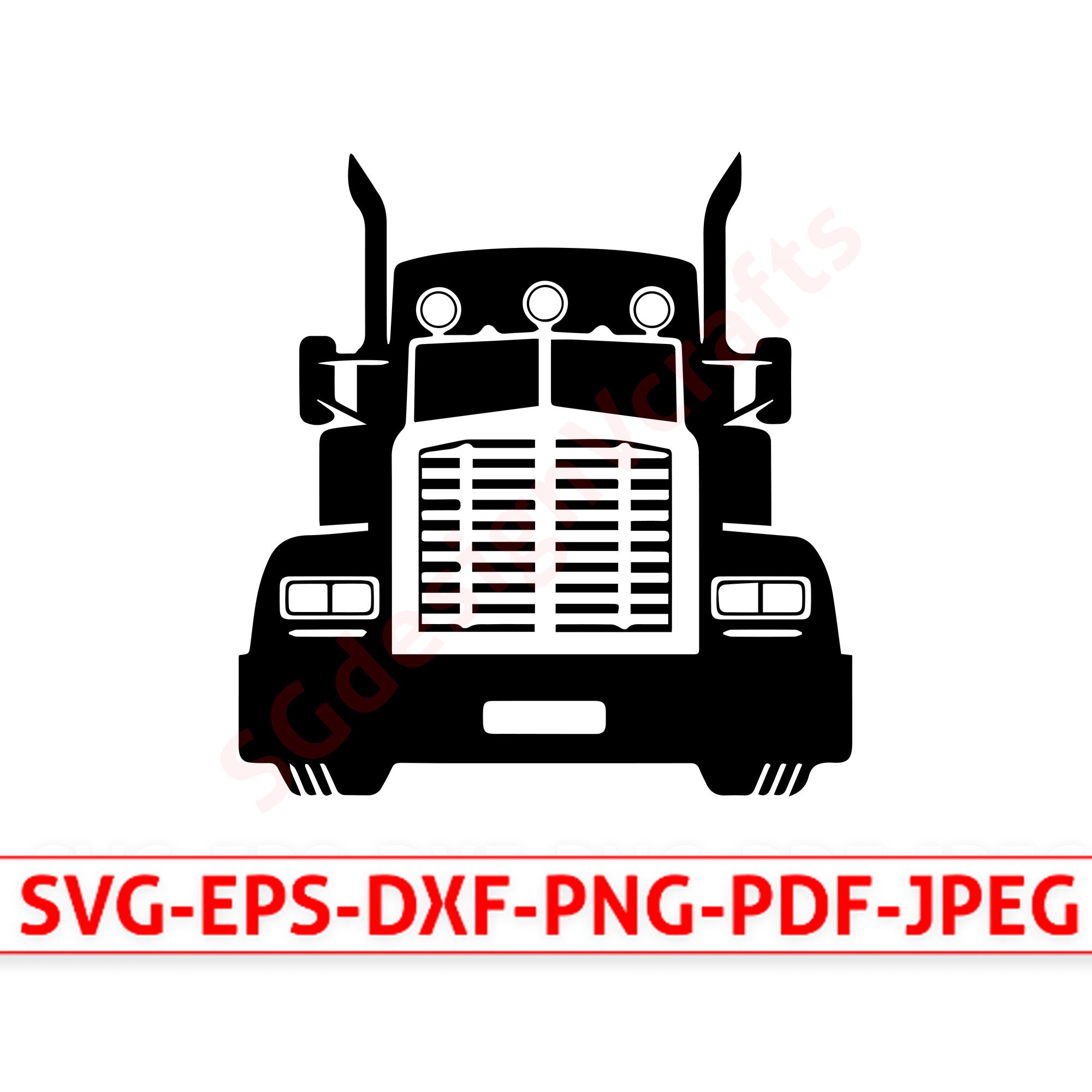 Convoy Rubber Duck Trucking Semi Longhaul Vector Art Silhoette Cricut  Cutting File -  UK