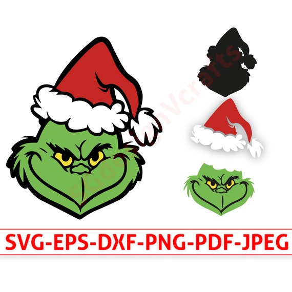 Layered Grinch SVG Grinch Face SVG Grinch SVG Christmas | Etsy UK