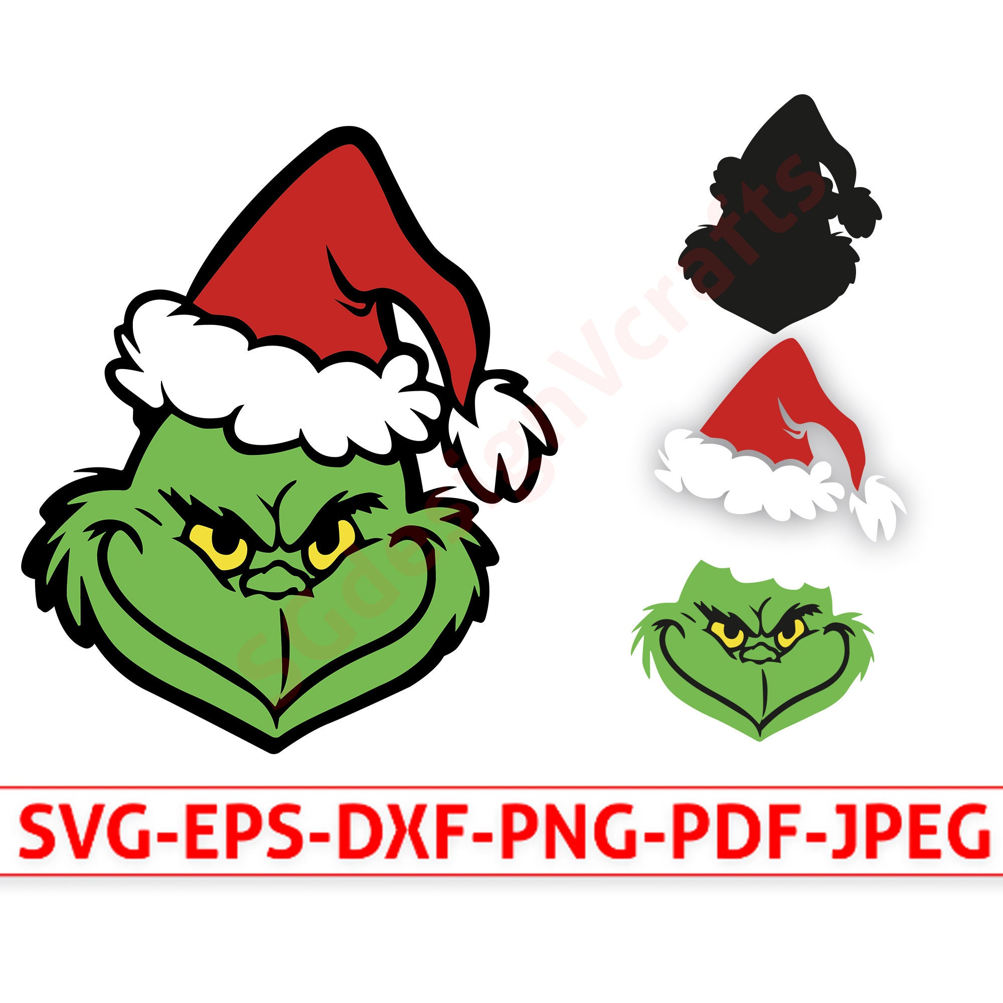 Grinch Face Svg Png Eps Christmas Grinch Svg Clipart Etsy Grinch | The ...