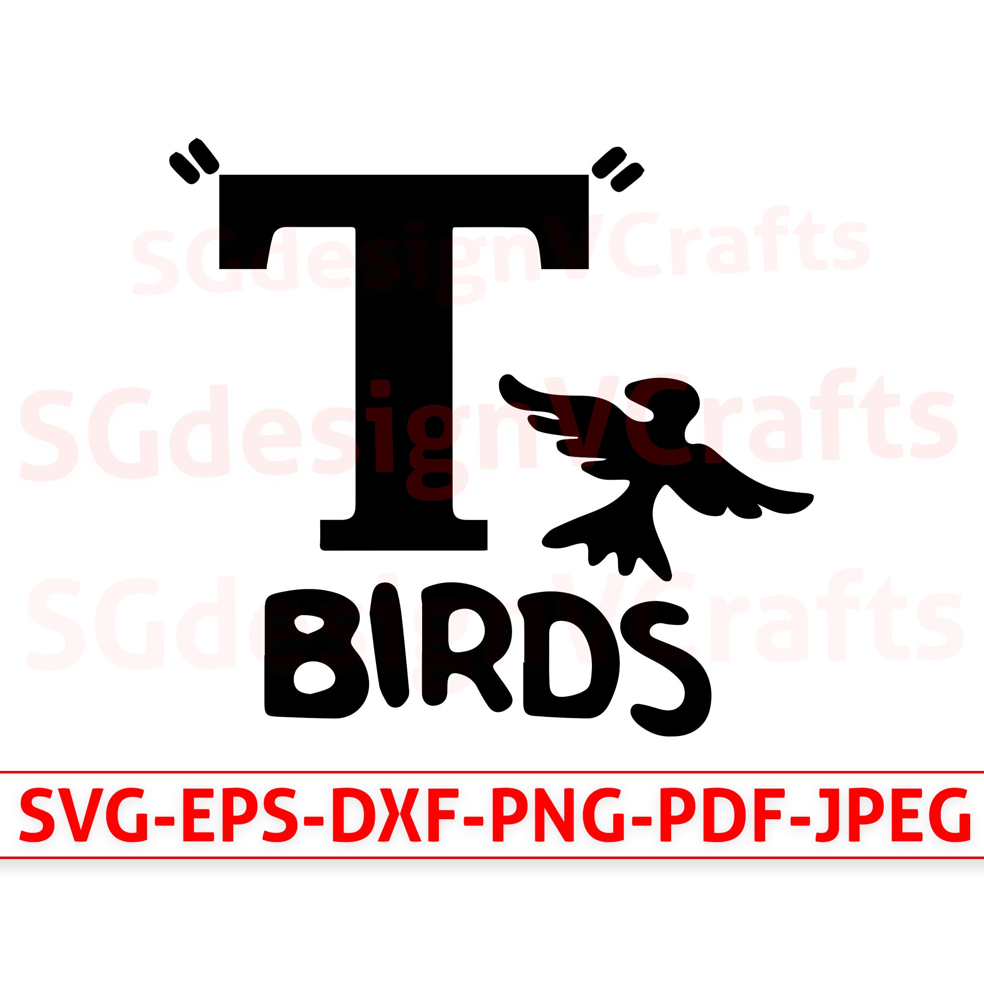 Musgo Más allá amanecer T Birds Logo SVG Cut Files Grease Logo 50s T Birds DXF - Etsy España