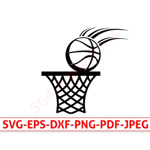 Basketball Shot SVG Basketball Hoop SVG Basketball Net Clip Etsy