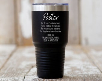 Pastor appreciation tumbler,Pastor birthday gift,Thank you Pastor gift idea,Pastor retirement gift,Minister tumbler,Preacher,Officiant gift