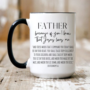 Dad bible verse coffee mug,Fathers day christian dad mug,Christian men mug,Dad inspirational mug,Faith gift for dad,Thank you dad gift