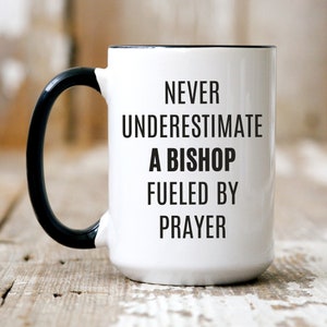 Bishop fueled by prayer,Christian gift for bishop,Bishop coffee mug,Bishop appreciation,Christian men gift,Bishop gift,Bishop anniversary