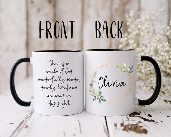Christian Art Gifts Novelty Floral Ceramic Scripture Coffee & Tea