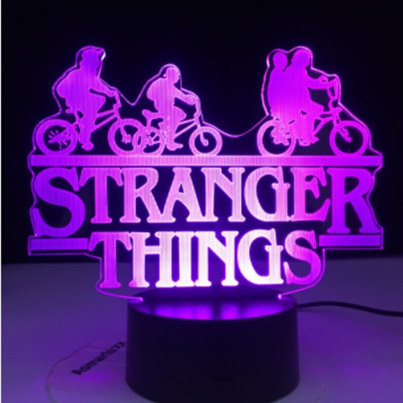 Stranger Things 3D Led Night Light 7 Colors Changing Touch Etsy