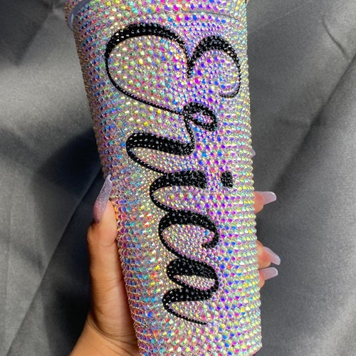 Personalized Bling Tumbler Double Wall Cold Cup - Etsy