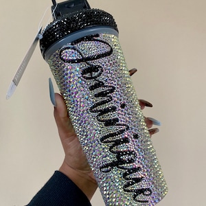 Personalized Bling Protein Blender Bottle Tumbler Cold Cup 28oz.