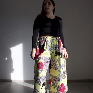 Palazzo Trousers Wide Leg Comfortable Women Pants with Elastic Waistband for Everyday Comfort