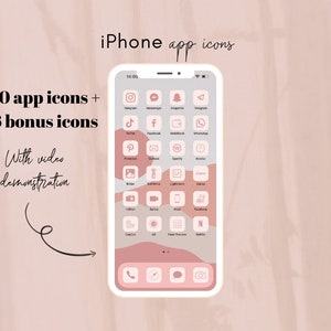 iPhone 30 app icons - Blush package