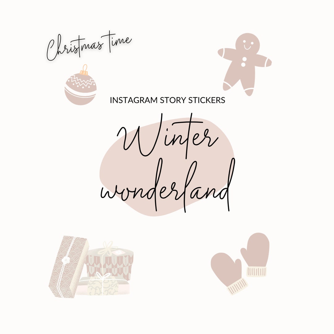 Winter Wonderland Christmas Instagram Story Stickers | Ios and Android ...
