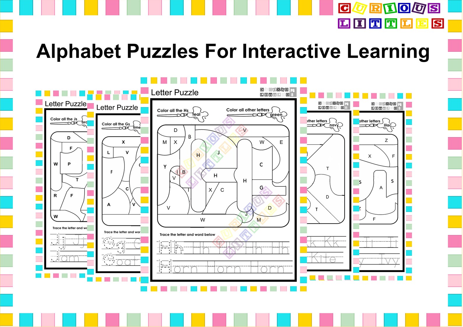 Alphabet Puzzle Activity Bundle Preschool Puzzles for Kindergarten