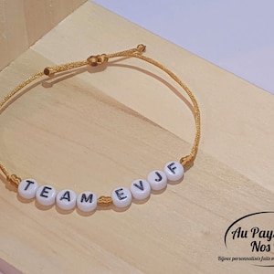 Pulsera personalizable para despedida de soltera • Equipo EVJF • Regalo para dama de honor, testigos e invitadas a la boda