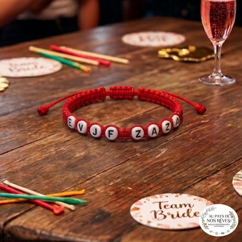 Braided Bachelorette Party Bracelets for Bridesmaids and Maid of Honor ...