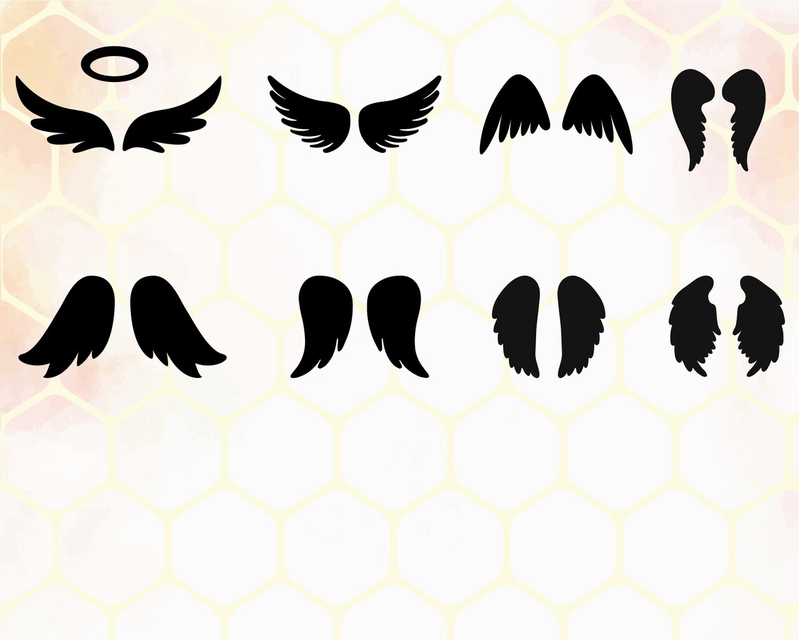 Angel Wings Svg, Angel Wings Silhouette, Wings Svg, Angel Wings Clipart