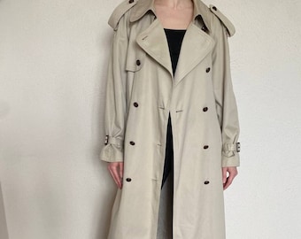 Vintage NUAGE double-breasted trench coat size 12 natural