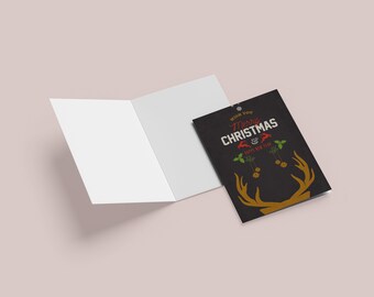 B2B Christmas Cards (Retro Antlers)