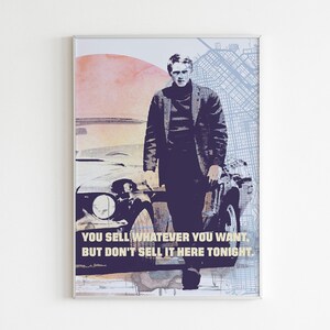 Bullitt, Iconic Movie Graphic Print.