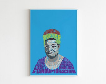 Maya Angelou Typography Graphic Print