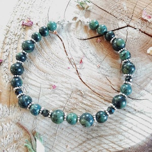 Kambaba Jasper bracelet*natural stone *crystal healing *pagan jewelry