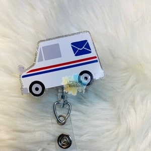 Mail Truck Badge Reel