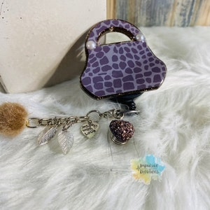 Purse Badge Reel with Charms