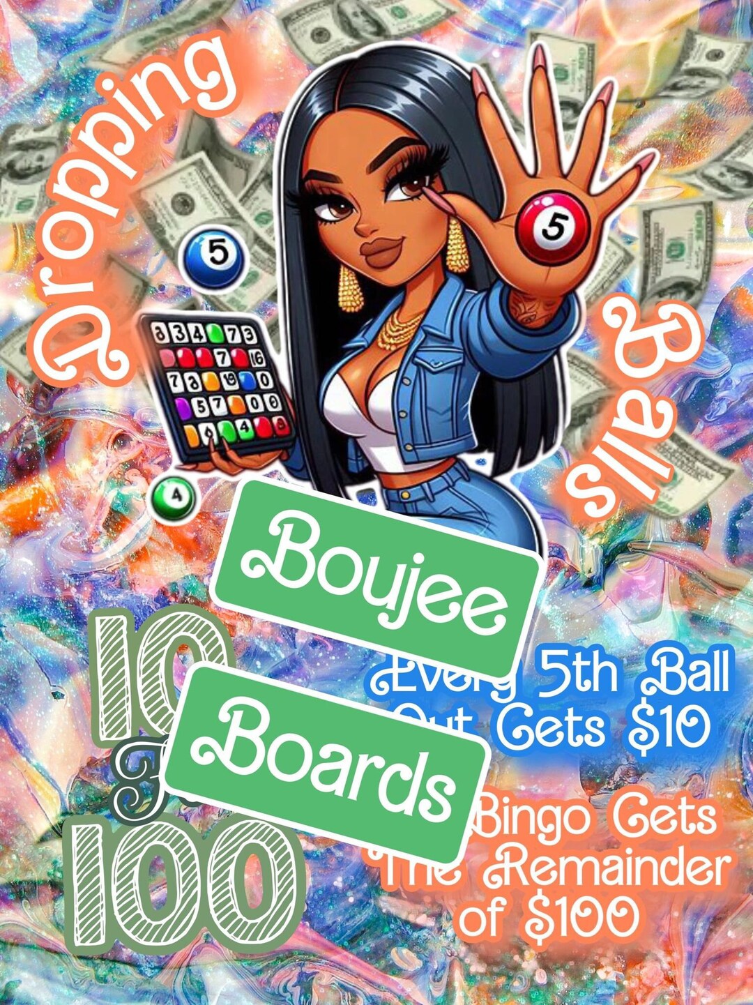 Dropping Balls 10, Multi Winner, Twists, Downloadable Bingo Graphic Etsy