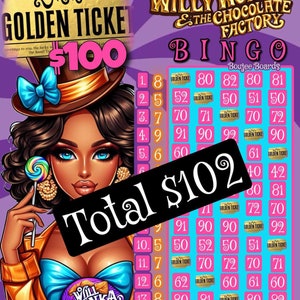 Bundle Of (5) Boards 100 In Every Row, #2 Downloadable Bingo Graphic
