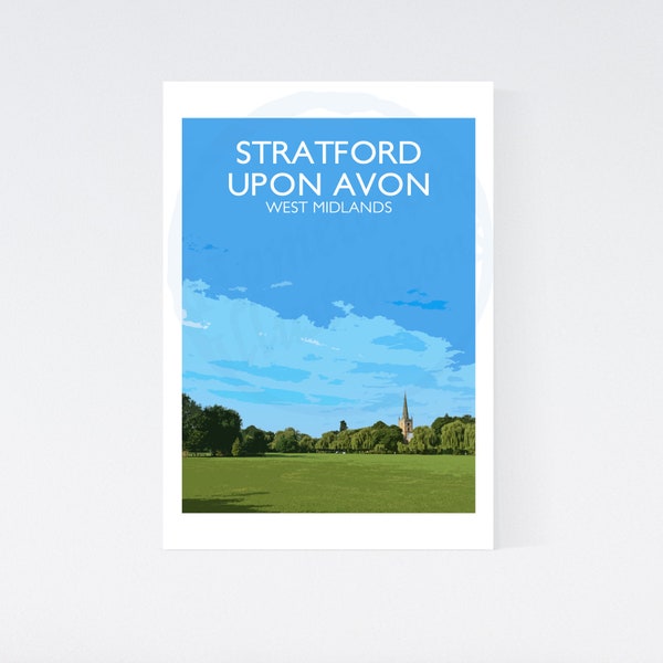 Stratford upon Avon, West Midlands - A4 and A3 Wall Art Prints