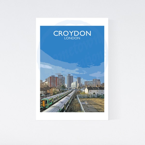 Croydon, London - A4 and A3 Wall Art Prints