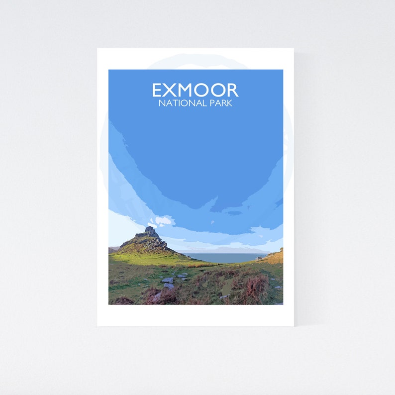 Exmoor National Park A4 and A3 Wall Art Prints Etsy UK