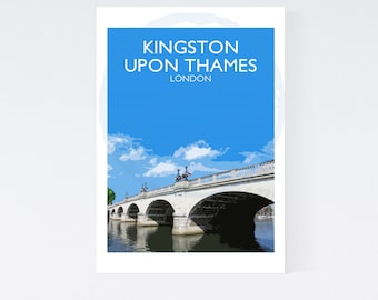 Kingston upon Thames, London - A4 and A3 Wall Art Prints