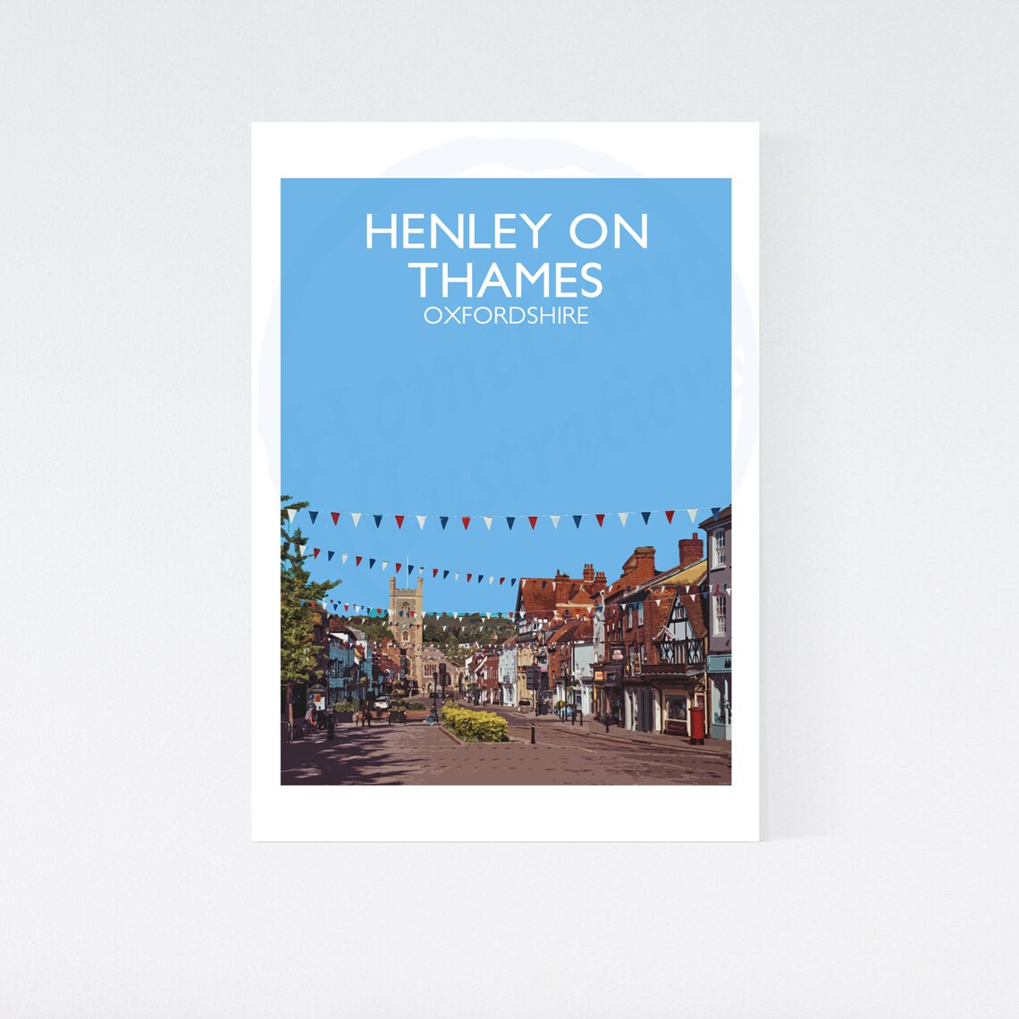 Henley on Thames, Oxfordshire A4 and A3 Wall Art Prints Etsy UK