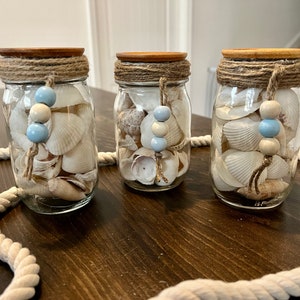 Florida Seashells in a Pint Mason Jar image 1