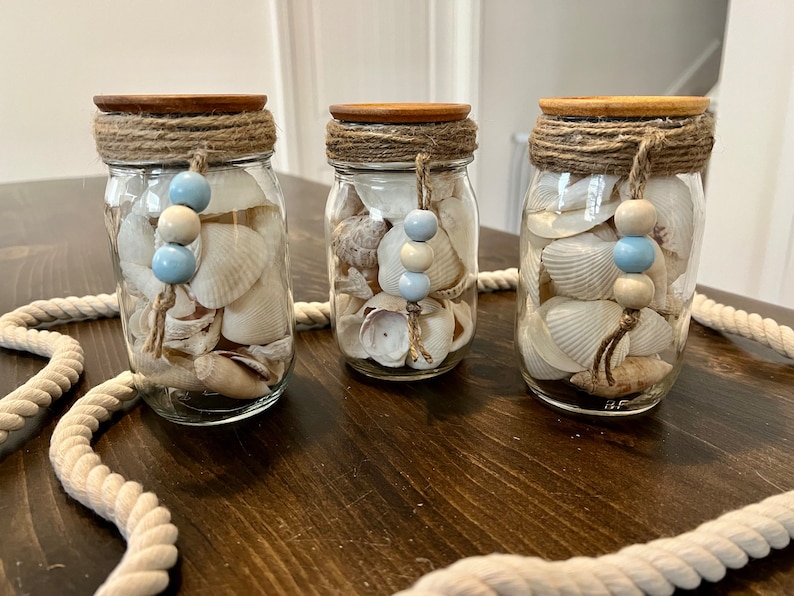 Florida Seashells in a Pint Mason Jar image 1