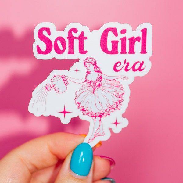 Soft Girl Era Sticker, Dancing Ballerina, Girls Girl, Cutesy Feminine, Trendy Aesthetic, Water Your Grass, Growth Mindset, Fashion Style