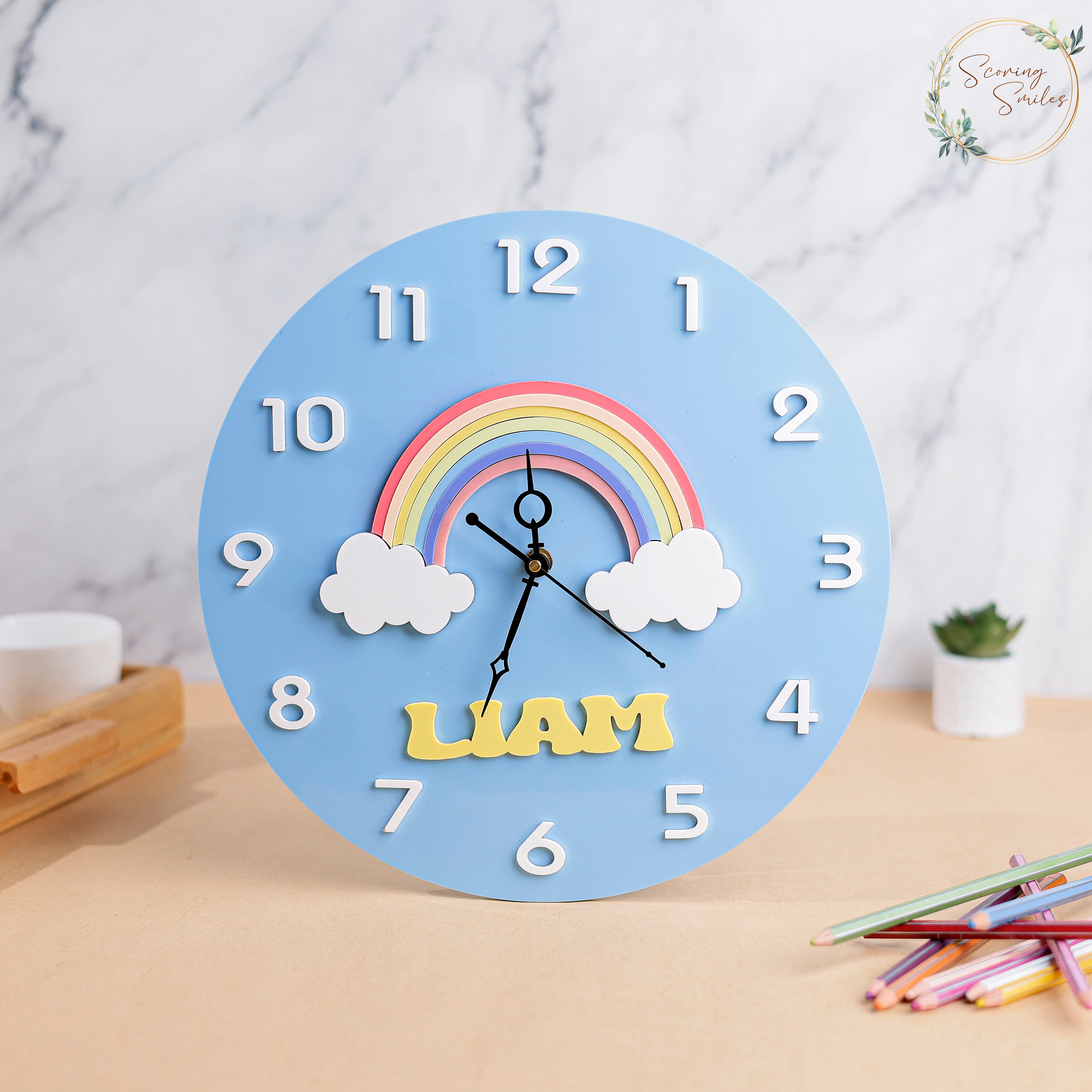 Personalized Baby Wall Clock • Nursery Decor • Baby Keepsake Gift • New ...
